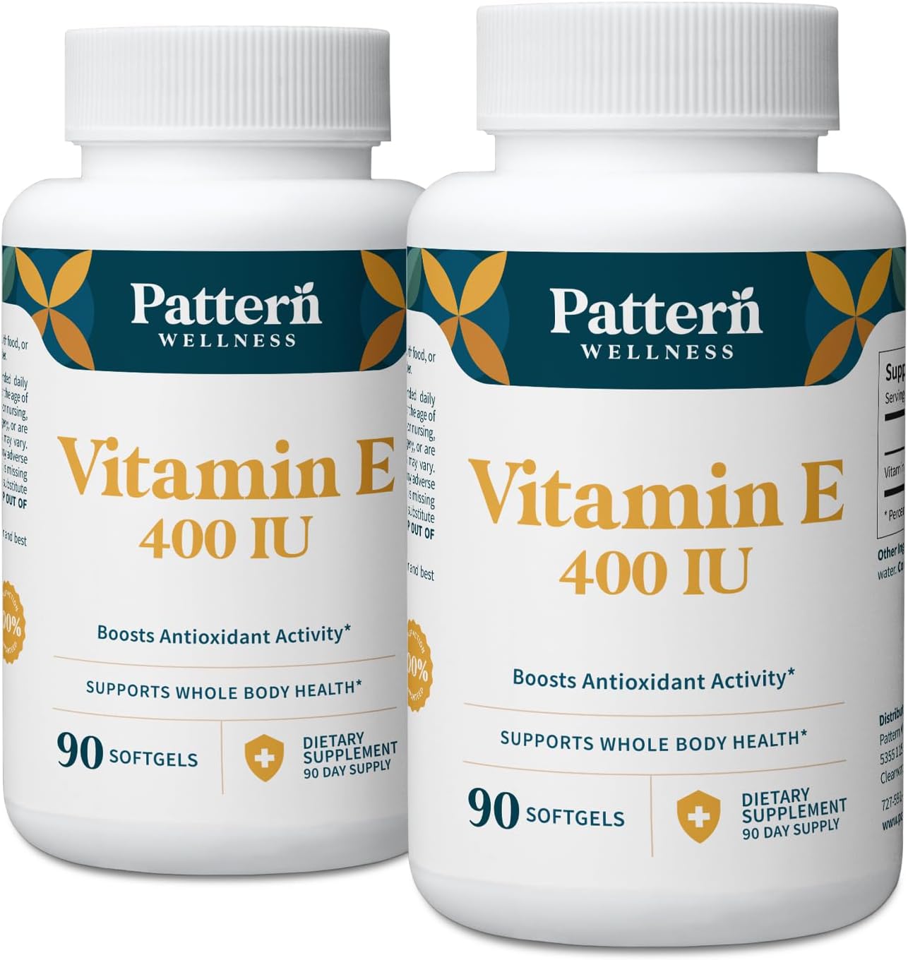Pattern Wellness Vitamina E 400 UI – 90 Cápsulas Blandas