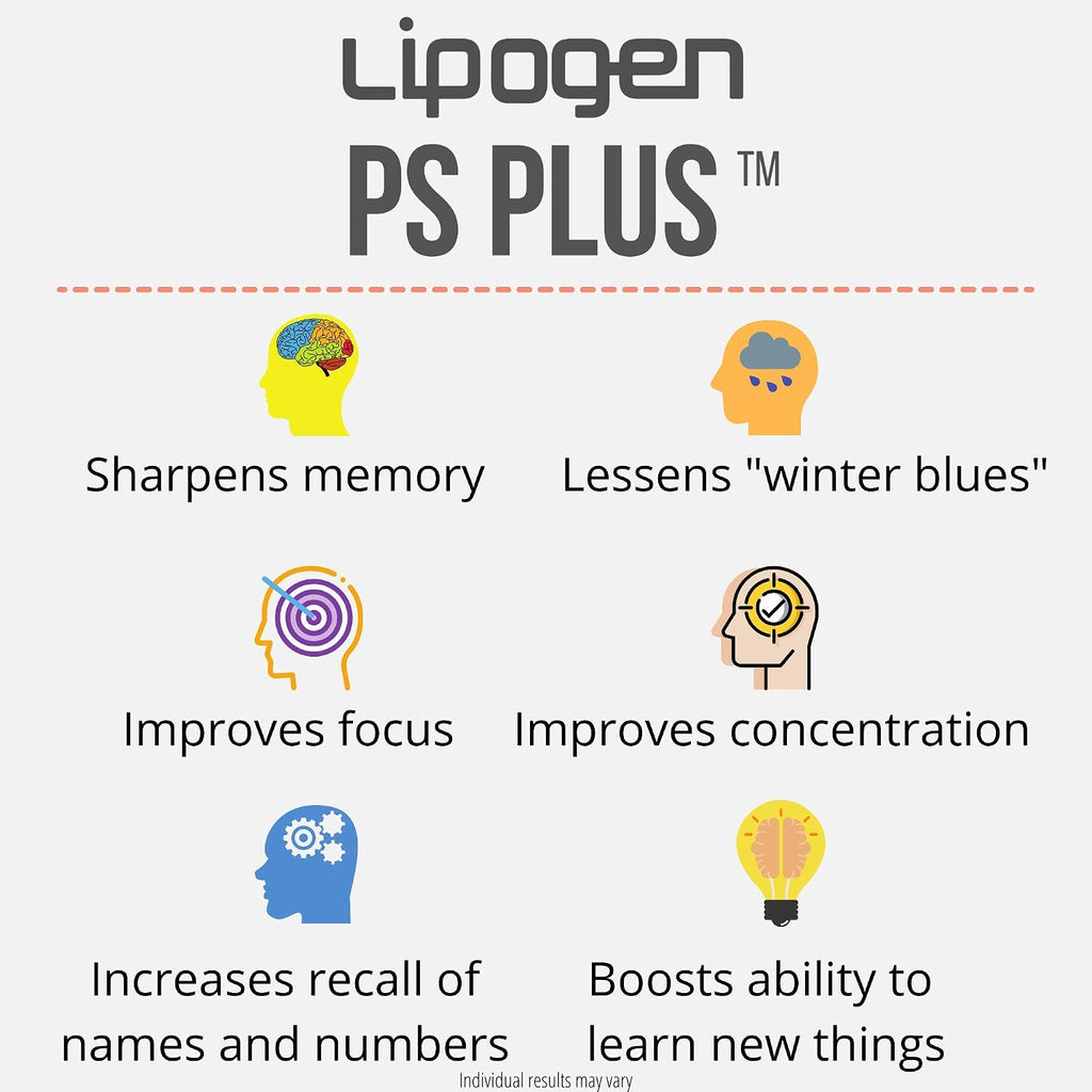 Lipogen PS Plus Complemento para la Memoria y Concentración - 180 Cápsulas Blandas (3 Meses)