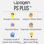 Lipogen PS Plus Complemento para la Memoria y Concentración - 180 Cápsulas Blandas (3 Meses)