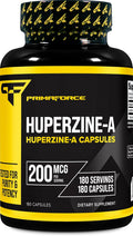 Primaforce Huperzina-A Cápsulas (180 Cápsulas, 200 mcg Por Ración) - Suplemento Nutricional de Huperzina