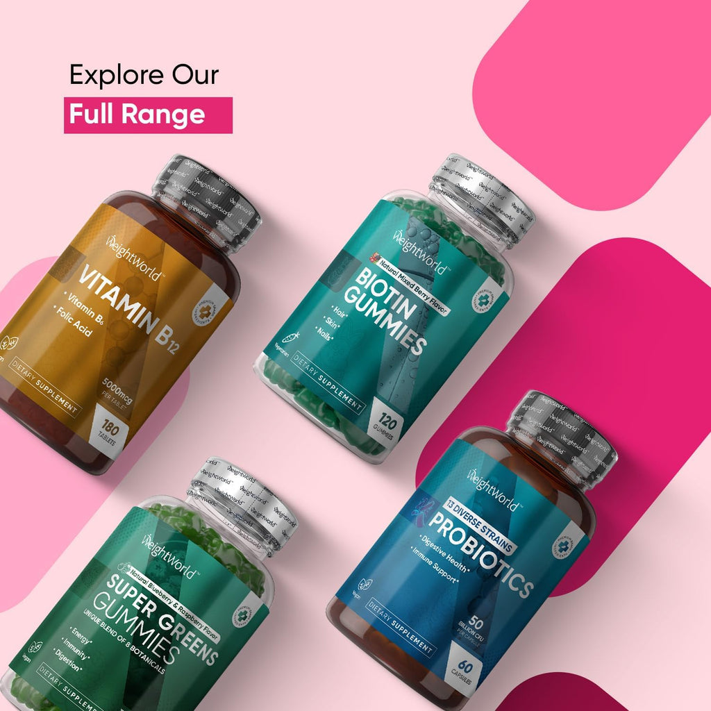 WeightWorld Multivitamínico en Gominolas para Mujeres y Hombres, 14 Vitaminas Clave, 120 Gomitas