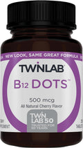 Twinlab B-12 Dots - 500 mcg de Vitamina B12, 250 Comprimidos Sublinguales