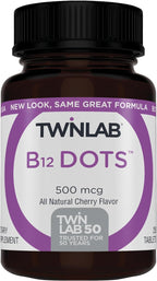 Twinlab B-12 Dots - 500 mcg de Vitamina B12, 250 Comprimidos Sublinguales