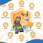 ZEBORA Polvo Multivitamínico para Perros - Glucosamina, Probióticos, Omega 3