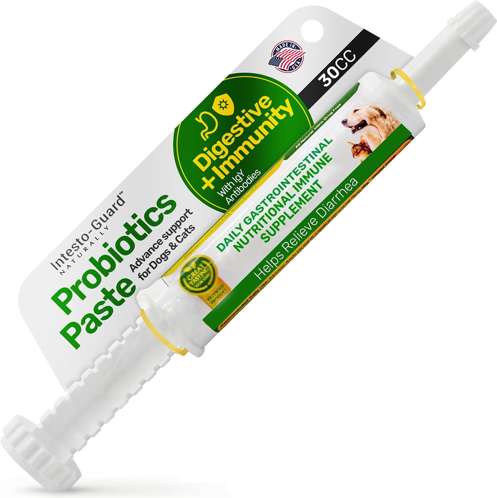 Probiotics Paste for Dogs Prebiotic for Canine, Gut Support, & Immune Boost, All Natural with 1 Billion per ML Includes (MOS)+ Beta Glucans + D-Mannose, No Animal by-Products - 60ML Single Tube