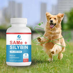 Same y Silybin para Perros - S-Adenosil-L-Metionina y Silibina, Suplemento Hepático para Perros Grandes, Apoyo para Hígado y Cerebro (Same+Silybin), Todos los Perros (Hasta 54 kg)