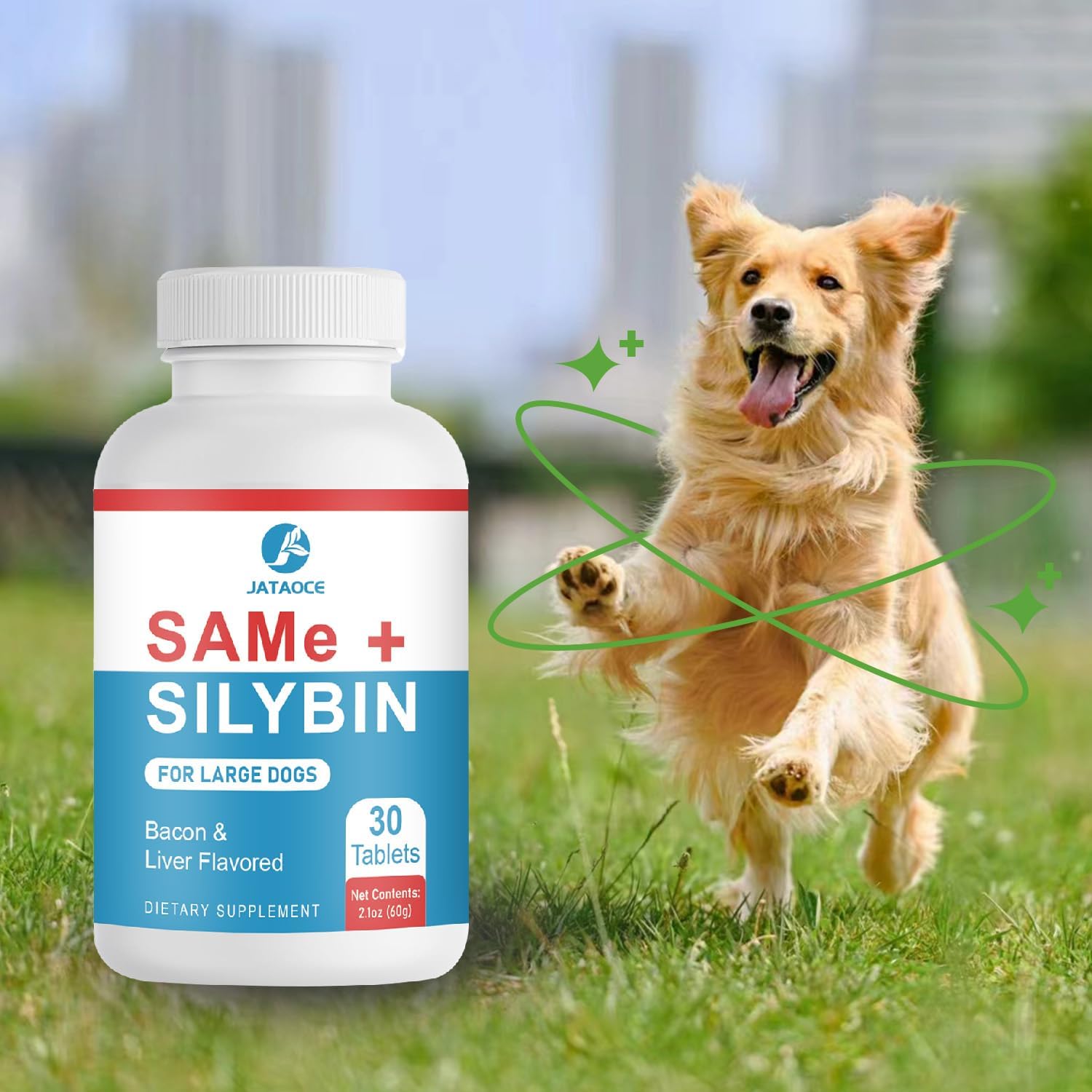 Same y Silybin para Perros - S-Adenosil-L-Metionina y Silibina, Suplemento Hepático para Perros Grandes, Apoyo para Hígado y Cerebro (Same+Silybin), Todos los Perros (Hasta 54 kg)
