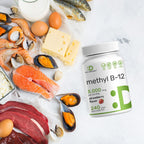 DEAL SUPPLEMENT Methyl B-12 5000 mcg, 240 Comprimidos Masticables | Forma Activa - Sabor Fresa - Energía y Función Cerebral - Vegano y Sin OGM