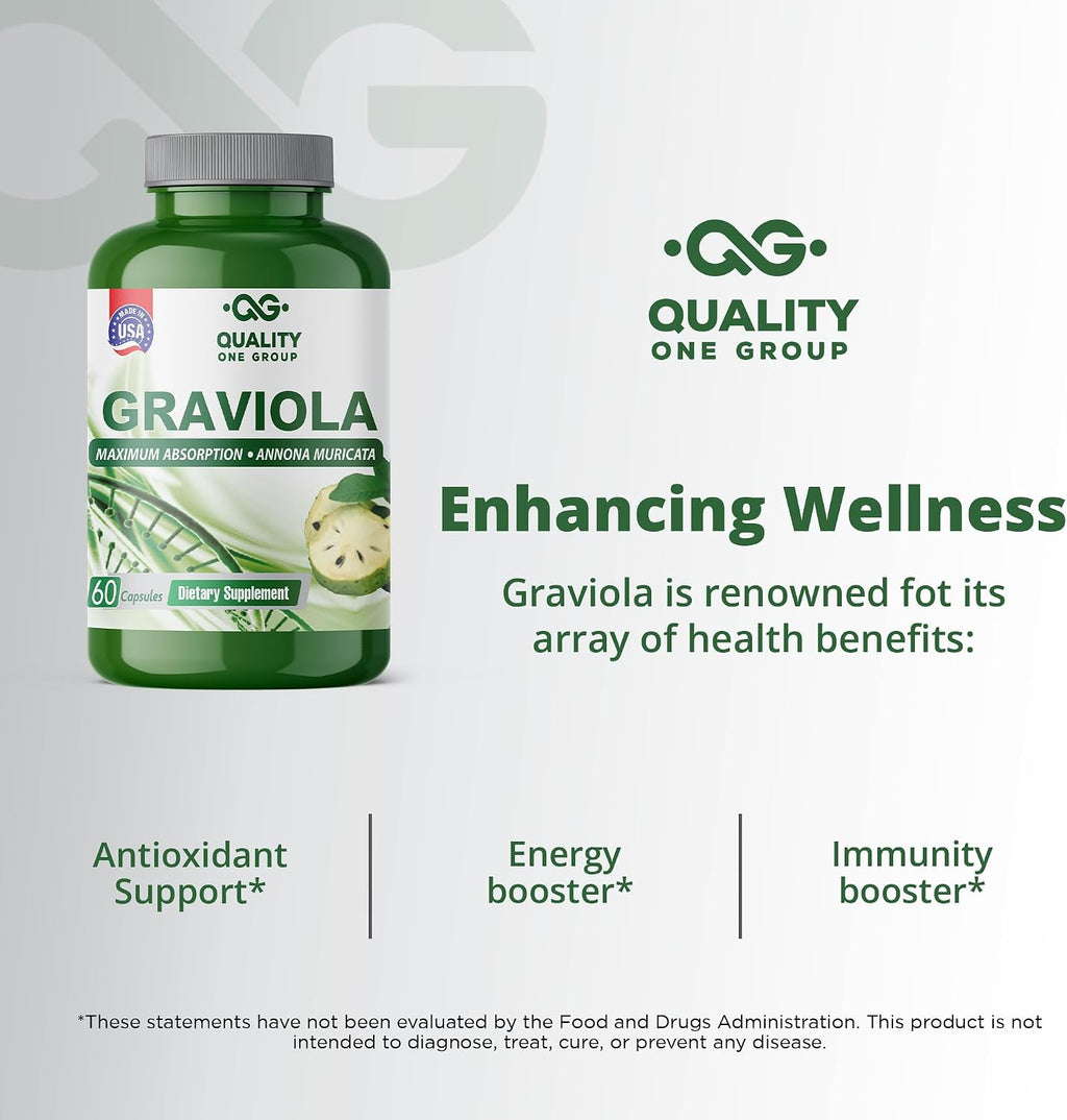 GRAVIOLA MAX - Extracto Puro de Graviola - Soursop (Annona muricata) de QUALITY ONE