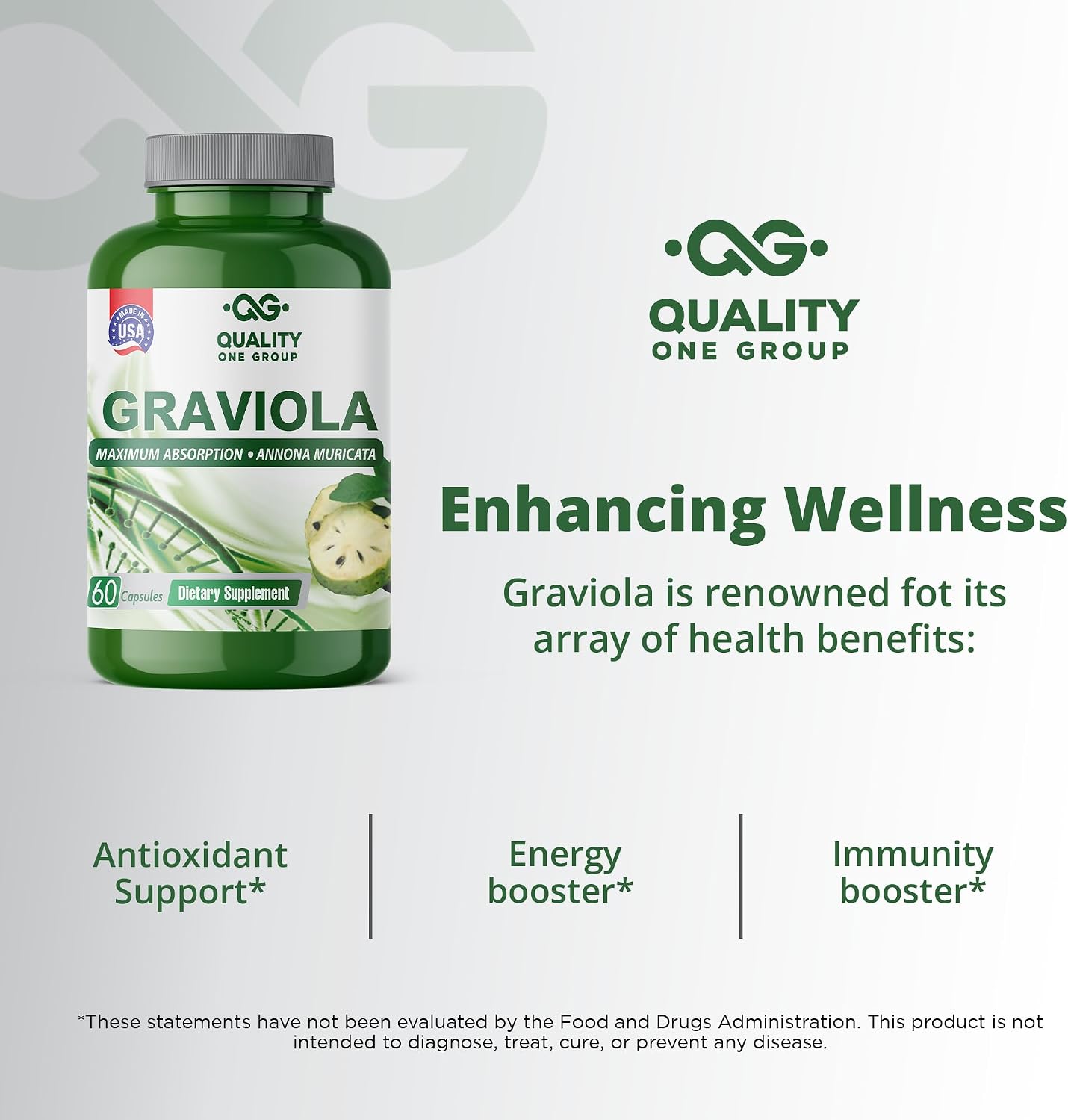 GRAVIOLA MAX - Extracto Puro de Graviola - Soursop (Annona muricata) de QUALITY ONE