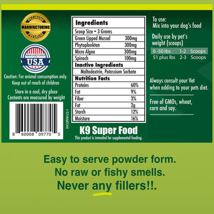King Kanine Green Inmune Plus Multivitamínico y Mineral Orgánico para Perros, 170 g – Image 5