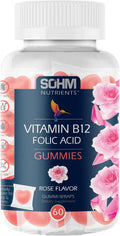 SOHM Ácido Fólico 300 mcg + Vitamina B12 Gomitas para Mujer, 60 unidades – Apoyo Prenatal