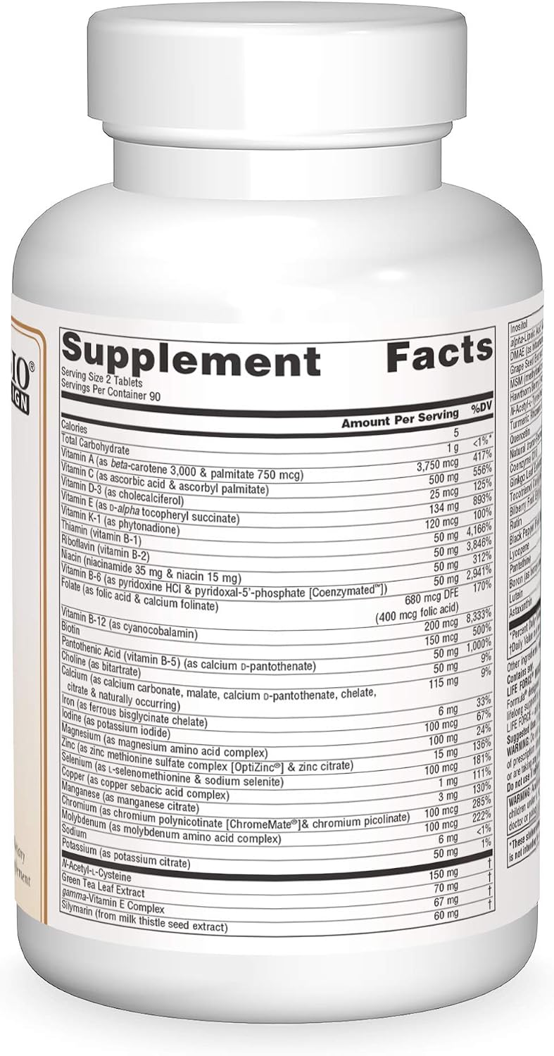 Source Naturals Life Force Multiple, Energy Activator - 180 Tablets