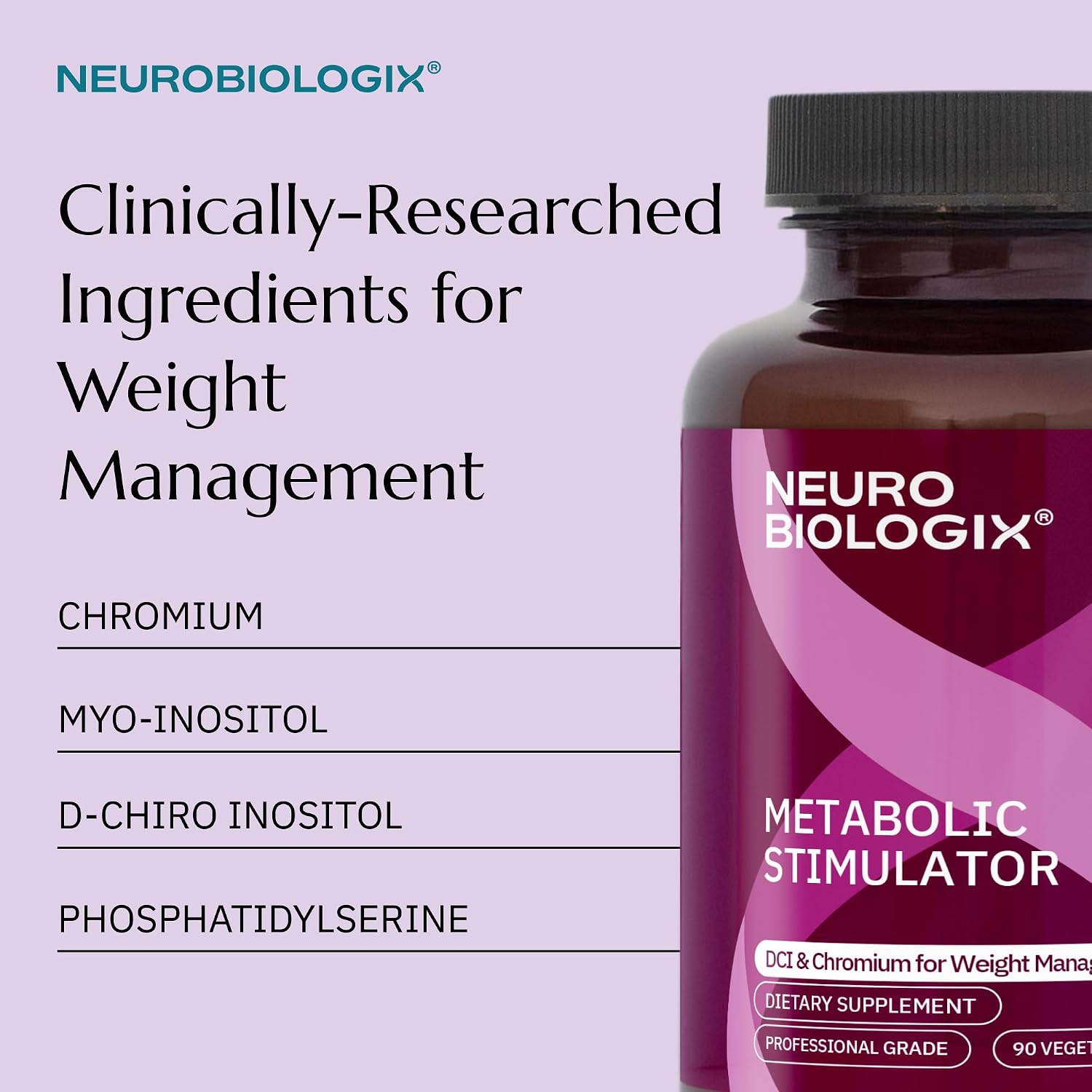 Neurobiologix Metabolic Stimulator – Inositol y Cromo Picolinato, Fórmula Profesional, 90 Cápsulas