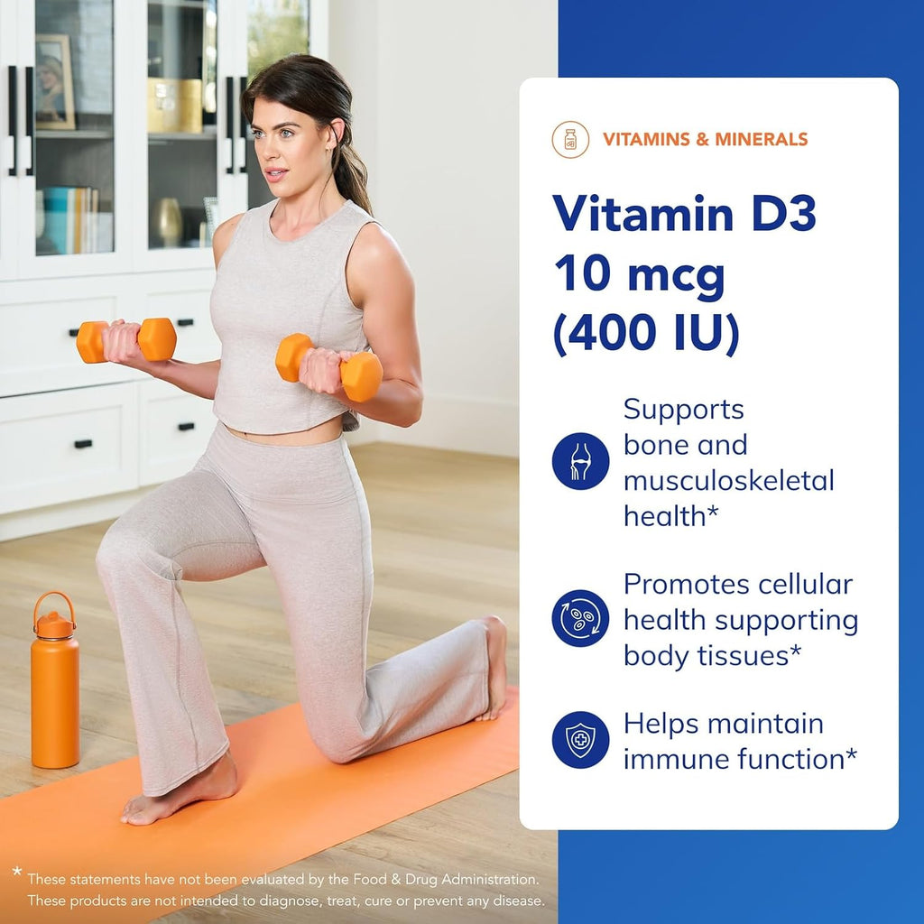 Pure Encapsulations Vitamina D3 10 mcg (400 UI) – 120 Cápsulas