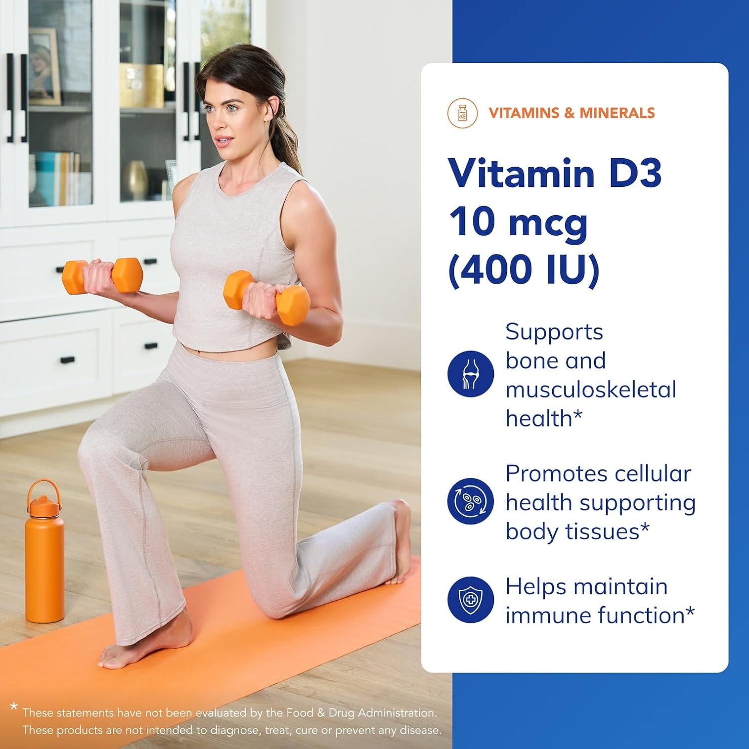 Pure Encapsulations Vitamina D3 10 mcg (400 UI) – 120 Cápsulas