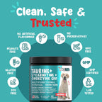 PET LOL Taurina para Perros con L-Carnitina y CoQ10, 120 Comprimidos Masticables