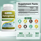 Best Naturals Fenogreco Semilla 610 mg 180 Cápsulas