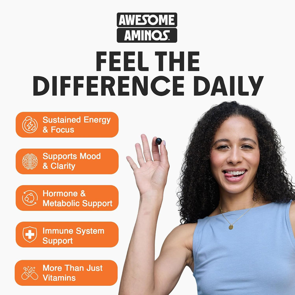 Awesome Everyday Essential Daily Nutrition Gummies – Gominolas Nutricionales Diarias con Aminoácidos Esenciales, Vitaminas, Minerales y Superalimentos Fermentados