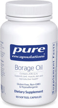 Pure Encapsulations Aceite de Borraja | Complemento Alimenticio Hipoalergénico | 60 Cápsulas Blandas