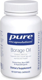 Pure Encapsulations Aceite de Borraja | Complemento Alimenticio Hipoalergénico | 60 Cápsulas Blandas