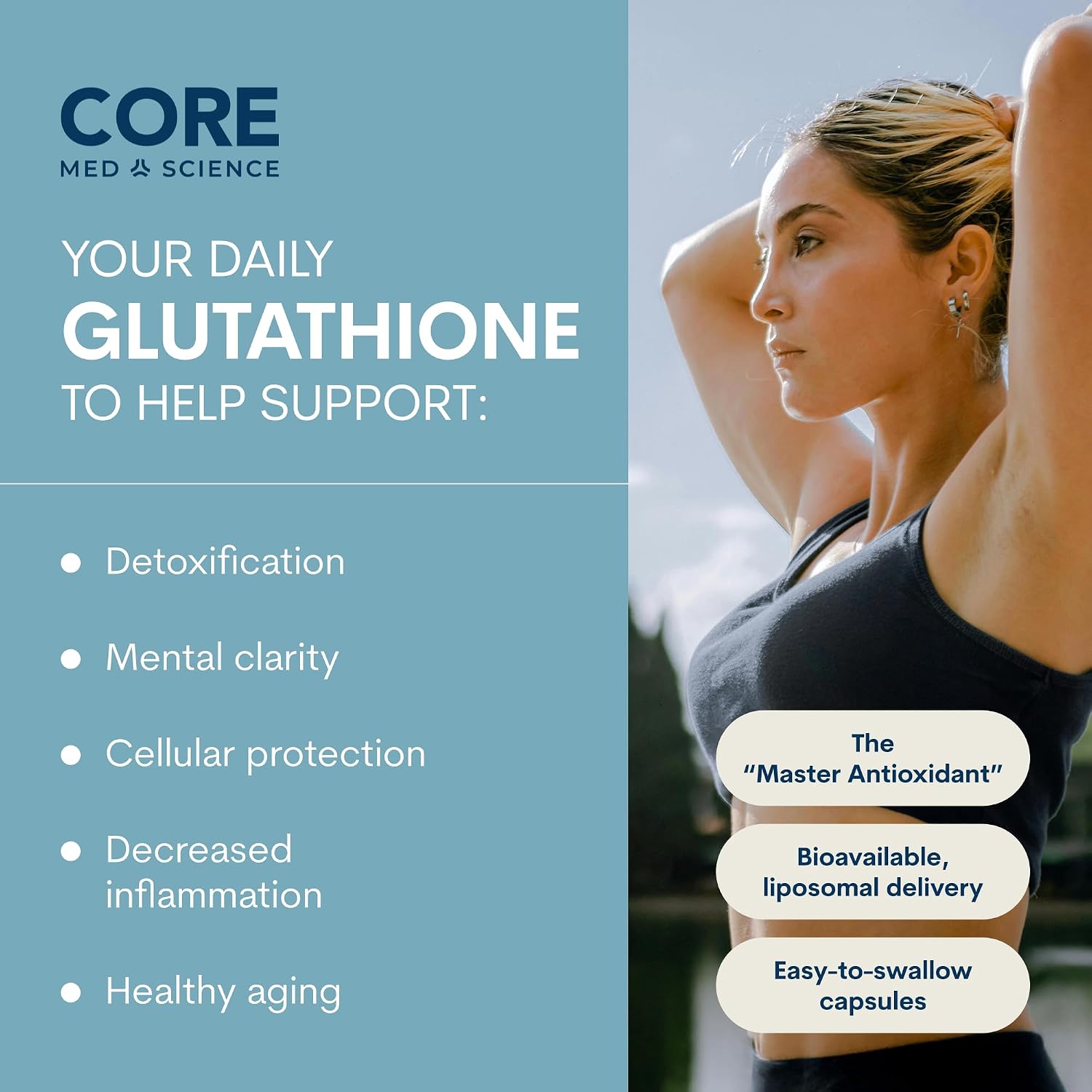 Core Med Science Liposomal Glutathione Setria 500mg Cápsulas