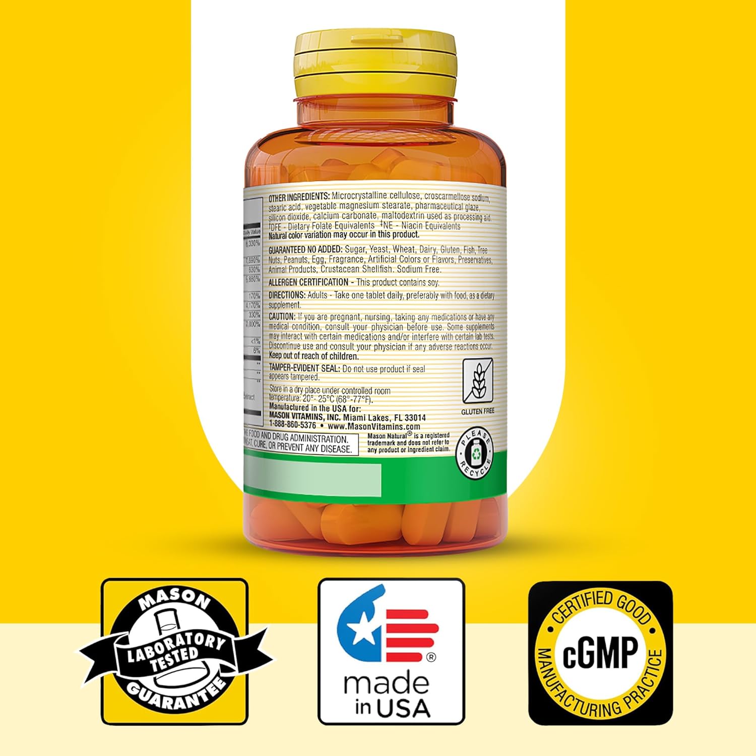 MASON NATURAL Ultra B Complejo B, 100 comprimidos