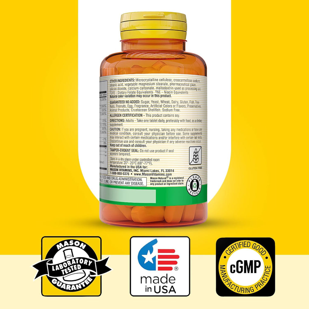 MASON NATURAL Ultra B-100 Complex, 300 comprimidos (3 paquetes)
