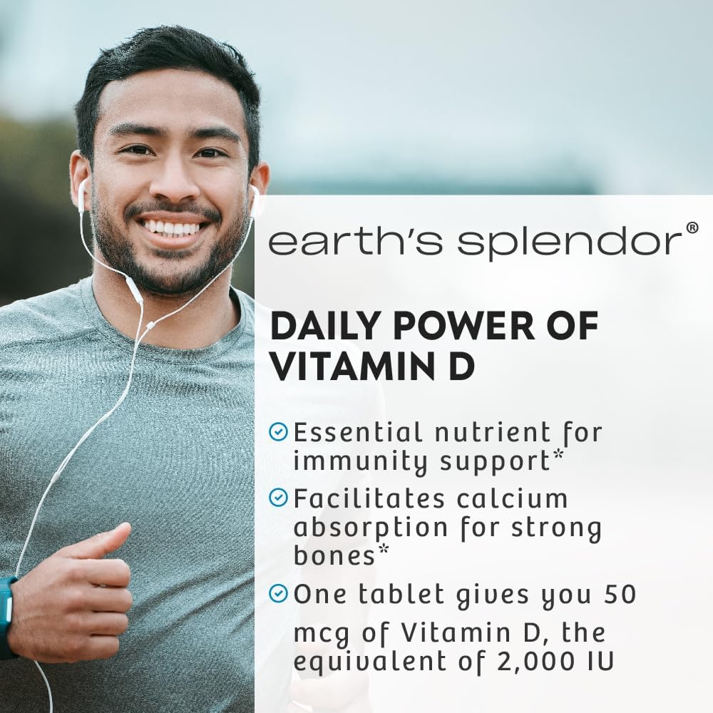 Earth's Splendor Vitamina D 2000 UI – 75 Comprimidos