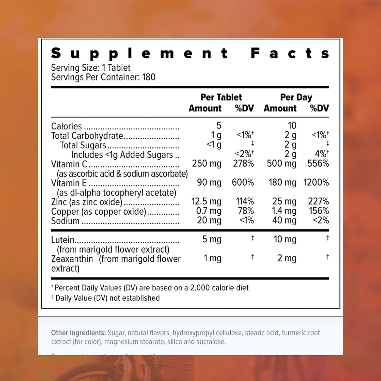 Focus Select AREDS2 Masticable - Suplemento Ocular con Luteína y Zeaxantina - 180 Comprimidos (90 Días)