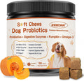 ZEBORA Probióticos para Perros - Masticables de Calabaza para Salud Digestiva e Inmunidad, 120 unidades