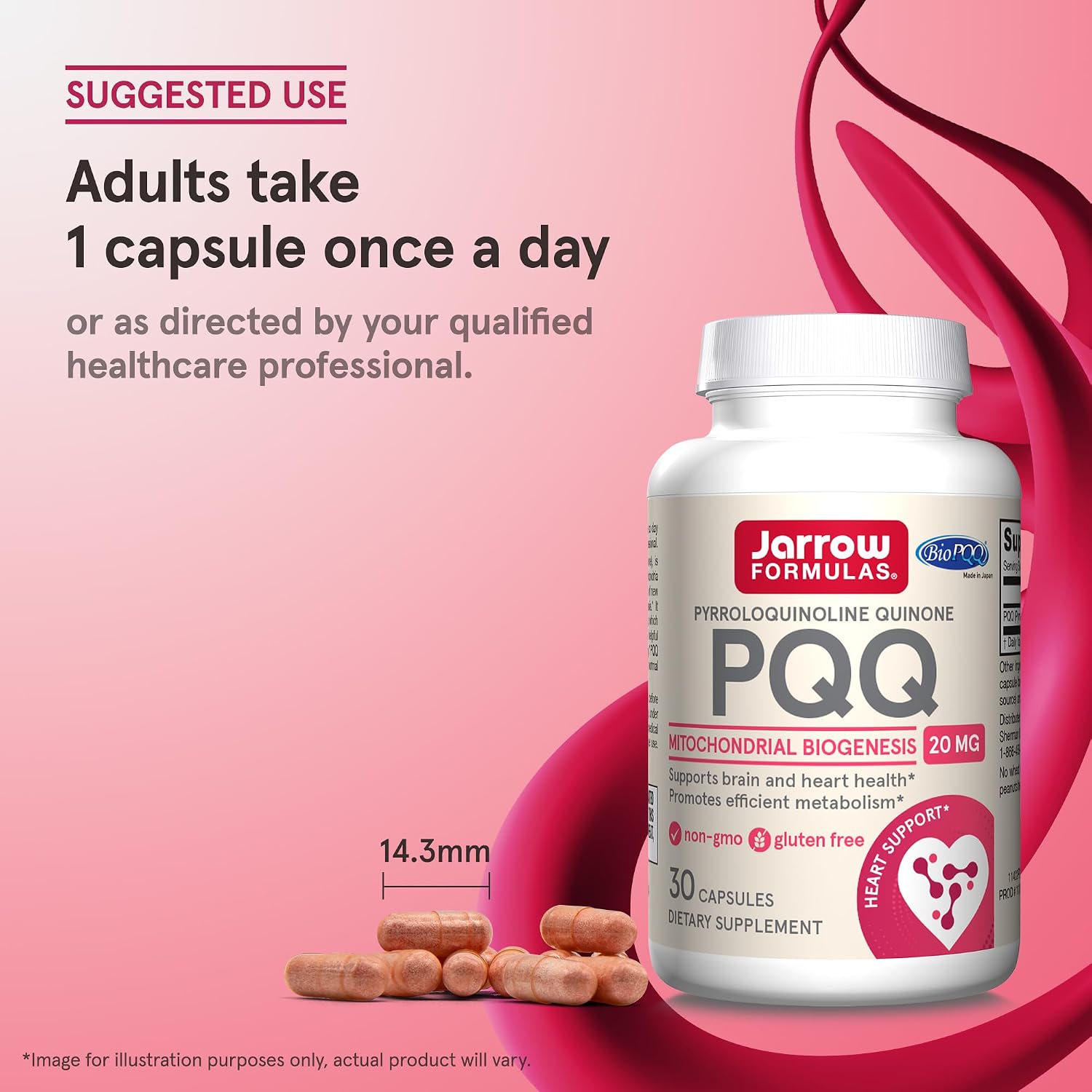 Jarrow Formulas PQQ 20 mg – Dietary Supplement, 30 Vegetable Capsules