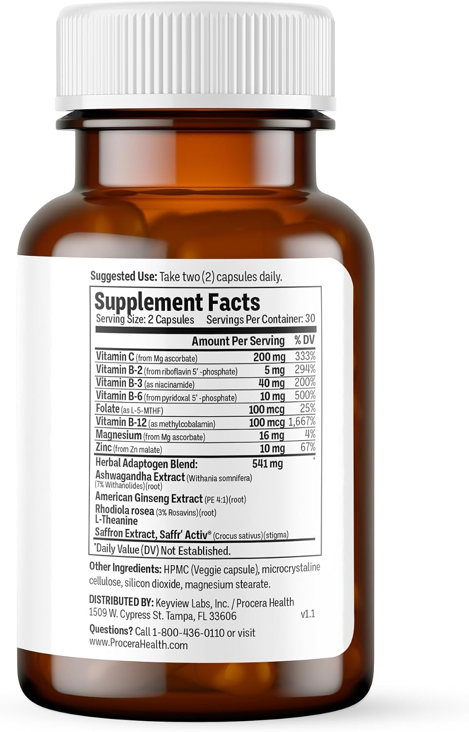 Procera Mood Support, Apoyo al Estado de Ánimo, 60 Cápsulas