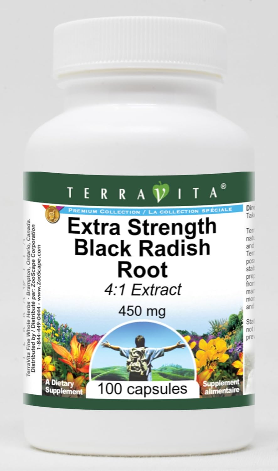 Extracto de raíz de rábano negro de máxima concentración 4:1 - 450 mg (100 cápsulas, ZIN: 511233)