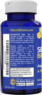 Serotonin Brain Food - 1250mg L-Tryptophan & 400mg Rhodiola Rosea - Apoyo al Estado de Ánimo - 60 Cápsulas