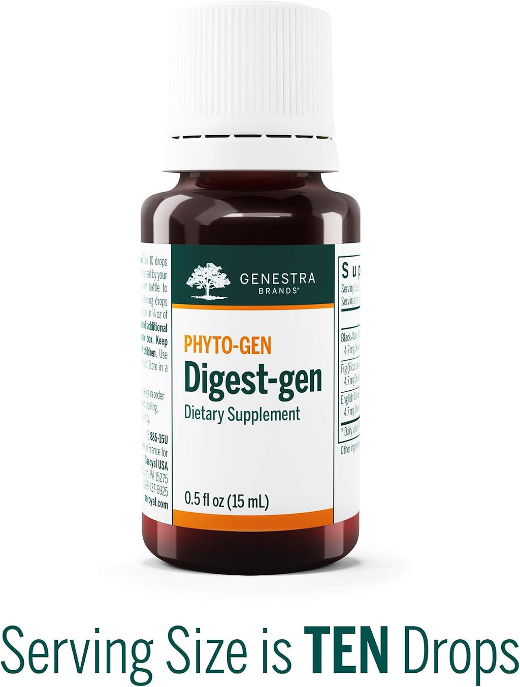 Genestra Brands Digest-gen | Suplemento Herbal de Aliso Negro, Higuera y Nogal Inglés | 15 ml