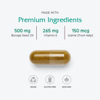 Vitanica Breast Cycle Blend - Breast Support Supplement with Chaste Tree and Vitamin E - 60 Vegan Capsules