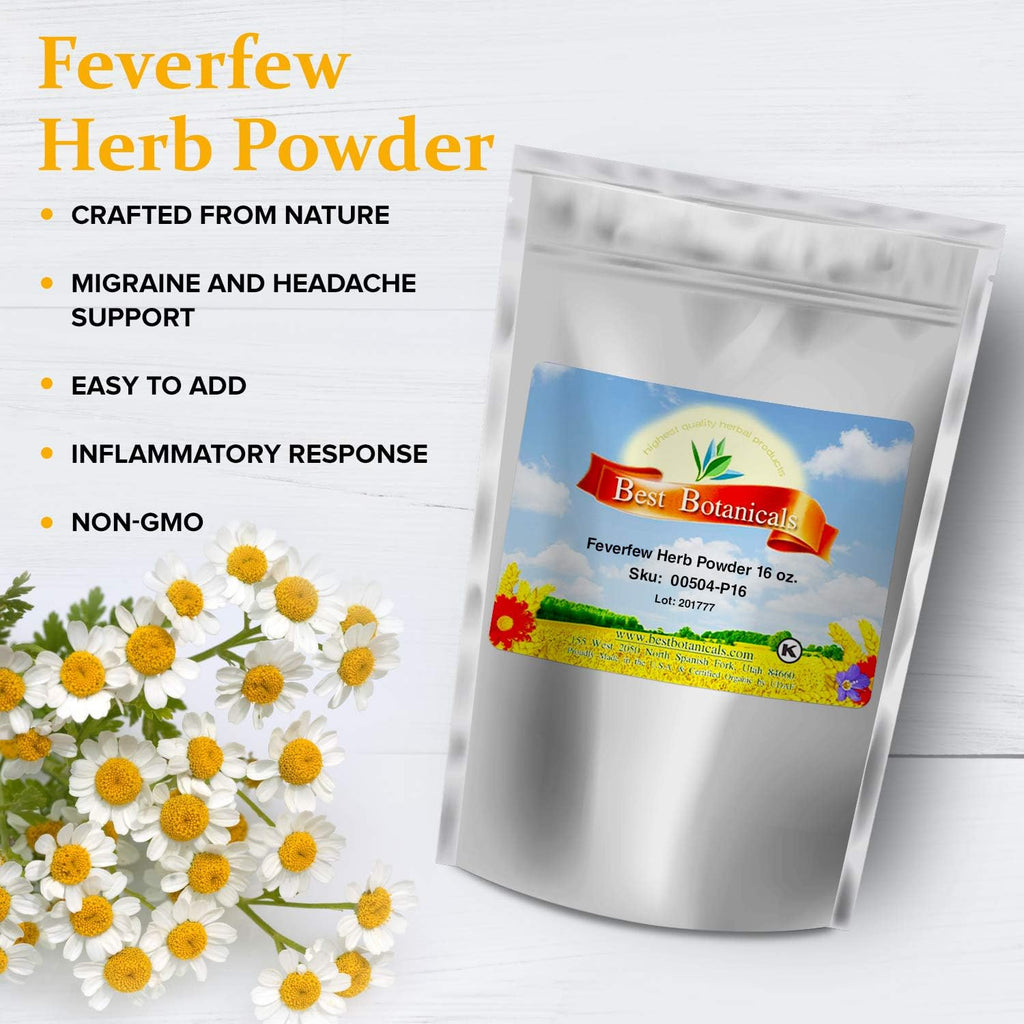 Best Botanicals Polvo de Hierba de Santa María (Feverfew) 454 g