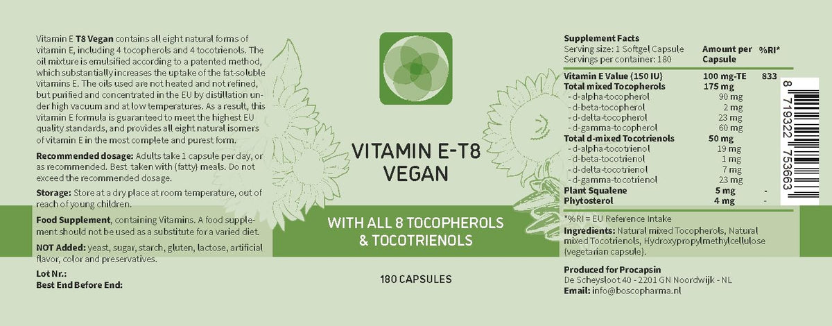 Fórmula Vegana Única con los 8 Tocoferoles y – Función inmunitaria: La vitamina E contribuye al funcionamiento – Image 2