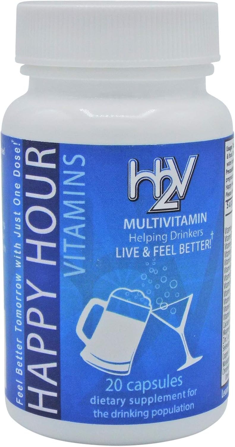 Happy Hour Vitamins - Multivitamínico para Después de Beber con Cardo Mariano y Cactus - 10 Cápsulas