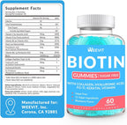 Gominolas de Biotina 10000mcg con Colágeno y Vitaminas - WEEVIT