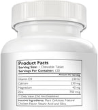 Nutrition Strength Vitamina D para Perros con Calcio, Magnesio y Zinc - 120 Comprimidos Masticables
