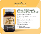 NaturaNectar Ultimate Bee Propolis - Brazilian Propolis Capsules (60 Count)