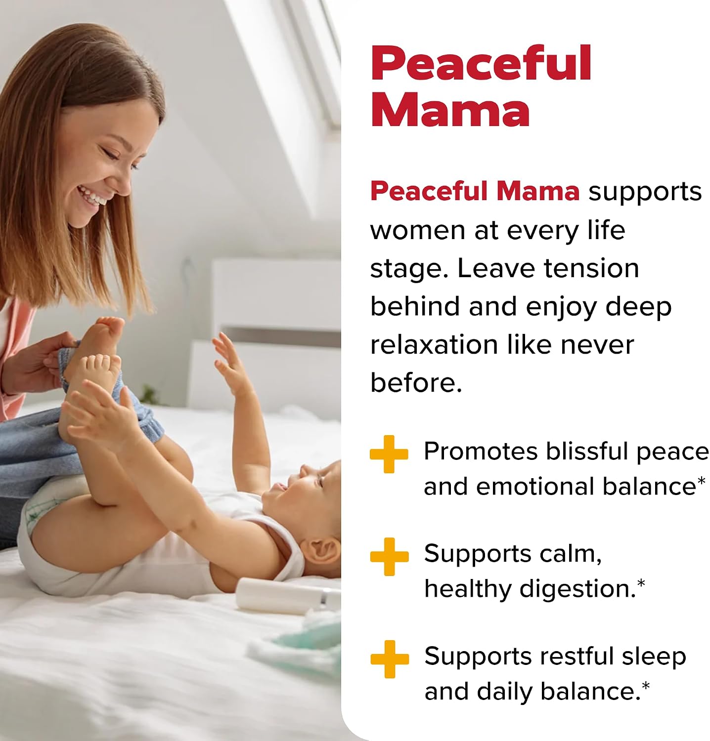 Redd Remedies Peaceful Mama – Suplemento para el Estrés y Sueño con Lactium, Melisa y Jengibre – 30 Cápsulas