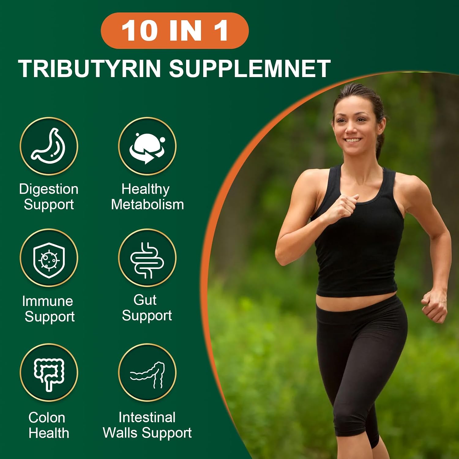 Suplemento de Tributirina - Precursor de Butirato para el Soporte de la Barrera Intestinal, 60 Cápsulas