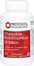 PROTOCOL FOR LIFE BALANCE Protodophilus Masticable - 10 Billion CFU Probiotic - Digestive Health - Vegan & Halal - 60 Tablets