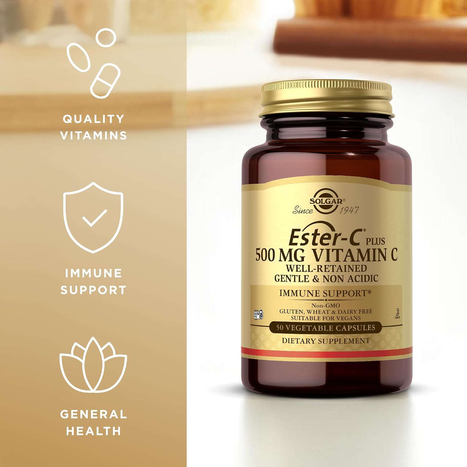Solgar Ester-C Plus 500 mg Vitamin C (Ascorbate Complex) - 50 Vegetable Capsules