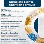 Multivitamínico para Hombres 50+ con B12 Metilada y Folato, 180 Cápsulas