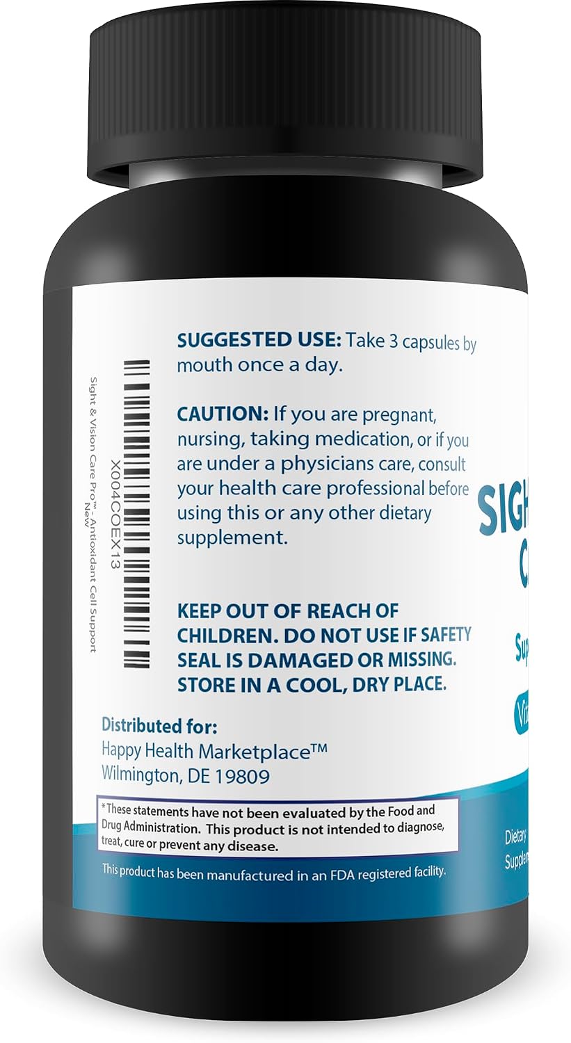 Sight & Vision Care Pro - Complejo de Vitaminas y Minerales para la Visión