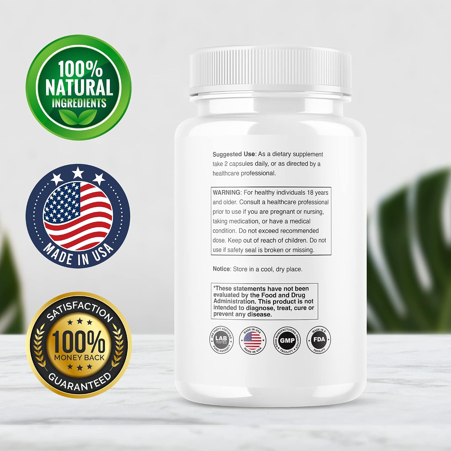 Neurotonix Memory Supplement - 180 Cápsulas (3 Envases) - Fórmula Oficial para Memoria y Concentración